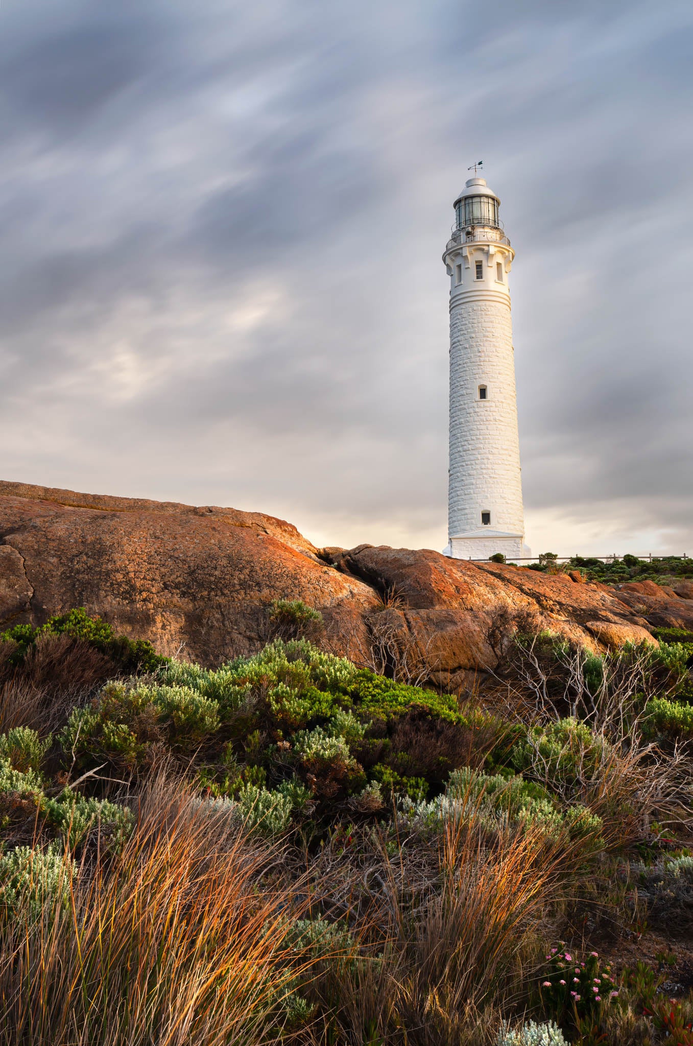 golden morning view of cape leeuwin lighthouse