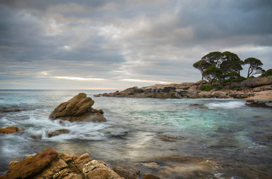 bunker bay beach storm clouds dawn sky