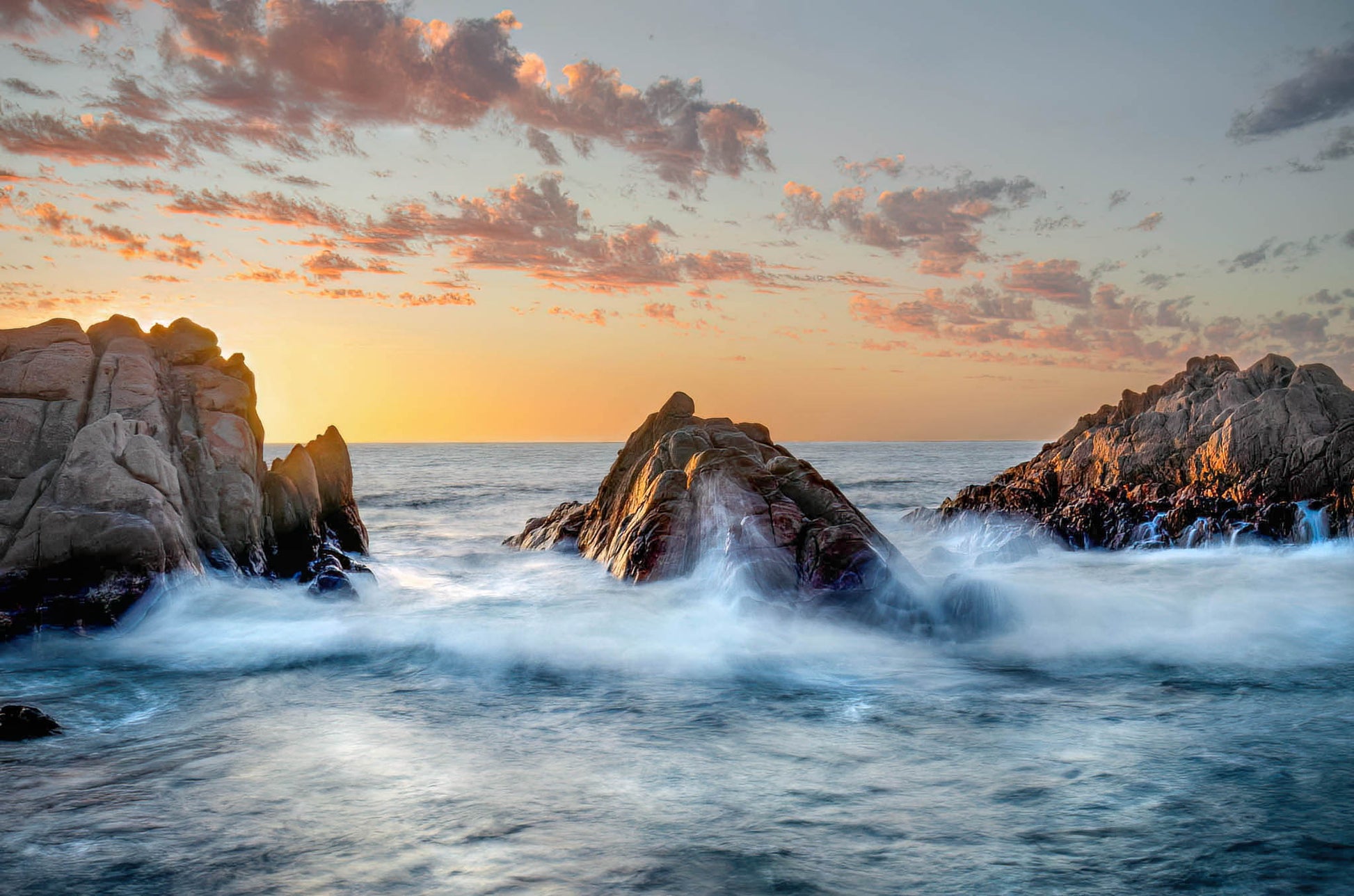 sunset southwest canal rocks colourful sky evening sundown pink