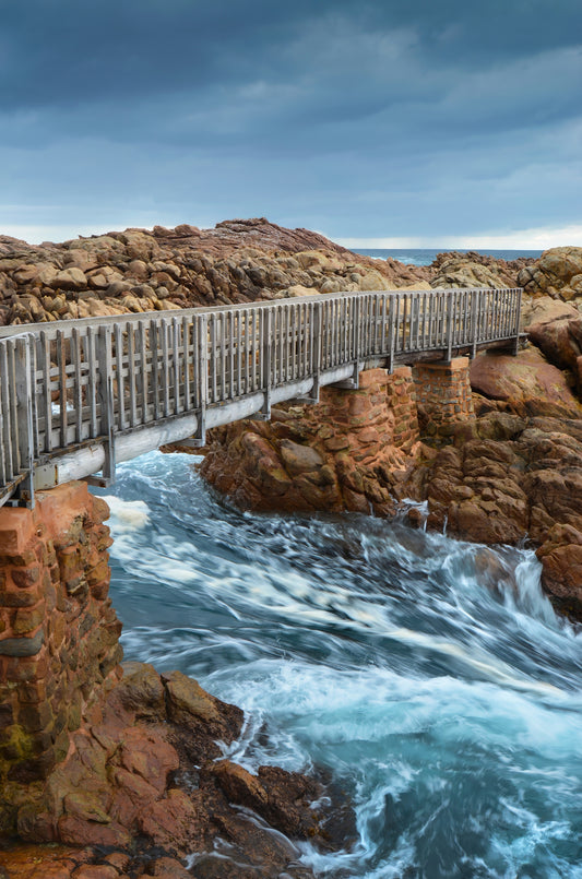 Surging currents beneath Canal Rocks Bridge.