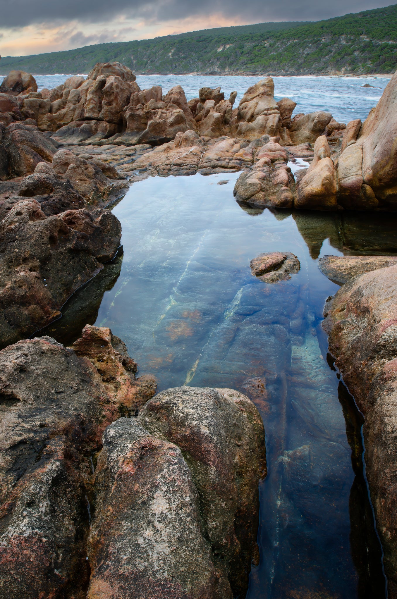 Rockpool at Canal Rocks, reflecting soft morning light.