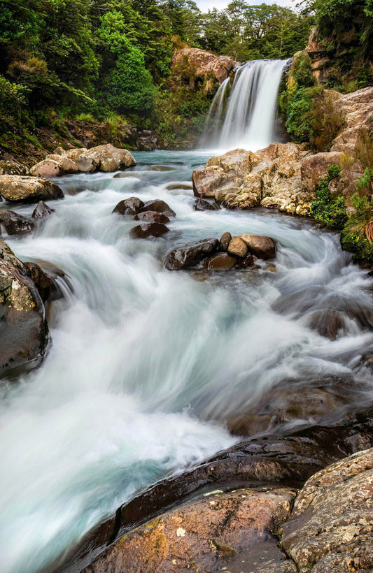 tawhai falls whitewater rapids north island new zealand