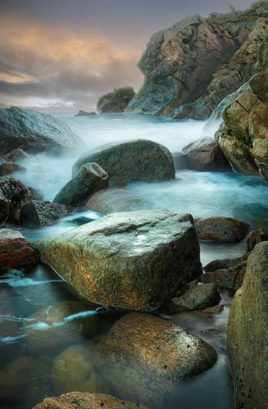 storm skies smiths beach rocks southwest coastal