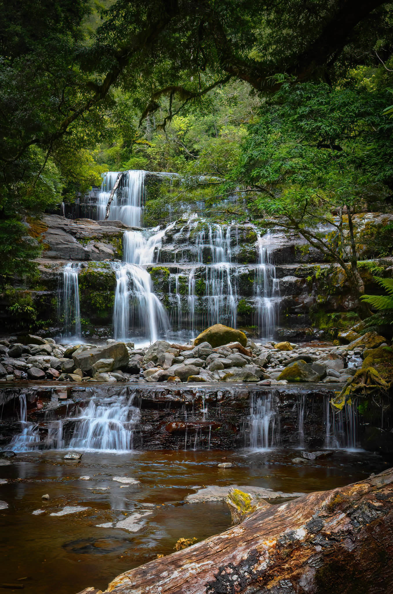 waterfall liffey tasmania scenic water stream river tiers