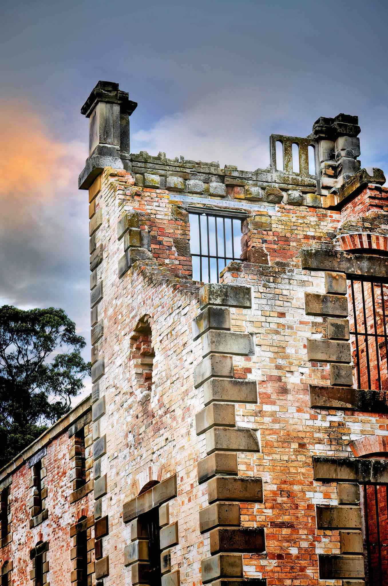 tasmania prison old buildings port arthur stormy jail