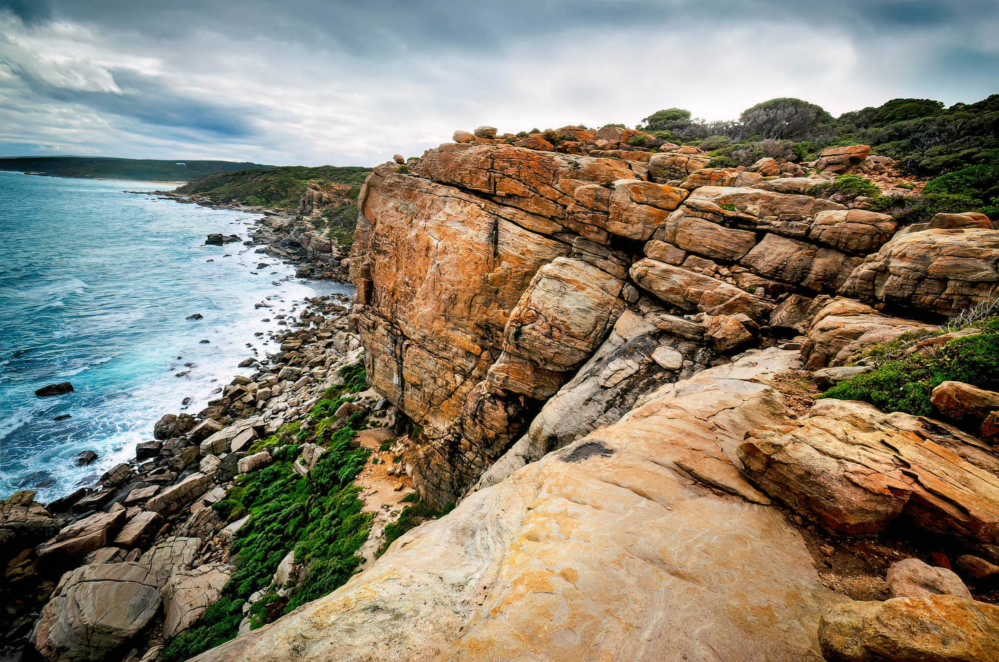 wilyabrup sea cliffs southwest granite rocks coastal