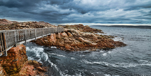 landscape photograph of canal rocks bridge